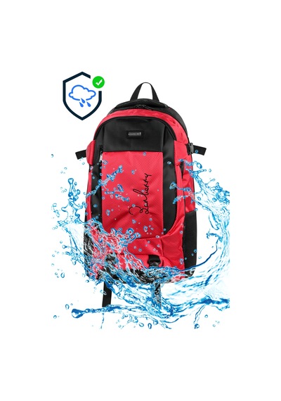 Galb Leather Outdoor Su Gecirmez Ortopedik Cift Suluklu Sirt Cantasi Yuruyus Seyahat Dagci Kamp Trekking Sırt-416 Kirmizi