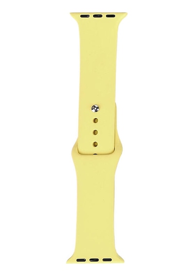 Zore Watch 7 41mm Band Serisi Klasik Kordon Silikon Strap Kayış-açık Sarı