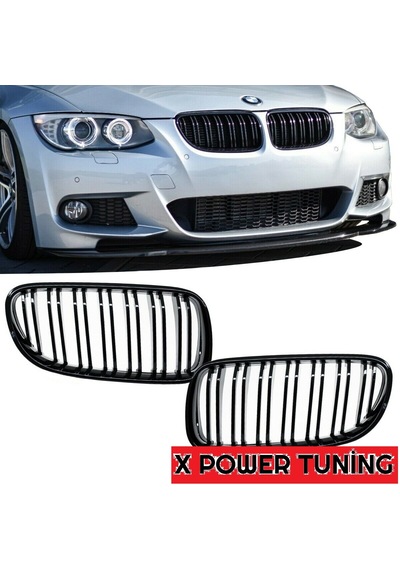 Bmw E93 2009.2012 Lci Cabrio Çift Çizgi Parlak Siyah M3 Ön Panjur