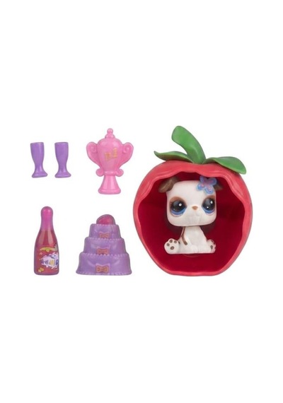 Sevimli Minişler Işıklı Elma Yuvalı Pet Shop Oyun Seti Kaleme Takılabilir Beyaz Köpek Figürlü Ve Aksesuarlı Çocuk Oyuncağı