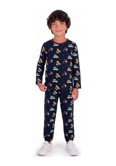 Onloox Erkek Lacivert Erkek Çocuk Lacivert Pamuklu Penye Bisiklet Yaka Uzun Kollu Araba Desenli Pijama Takımı 4-6 Yaş Onloox Erkek Lacivert Erkek Çocuk Lacivert Pamuklu Penye Bisiklet Yaka Uzun Kollu Araba Desenli Pijama Takımı 4-6 Yaş