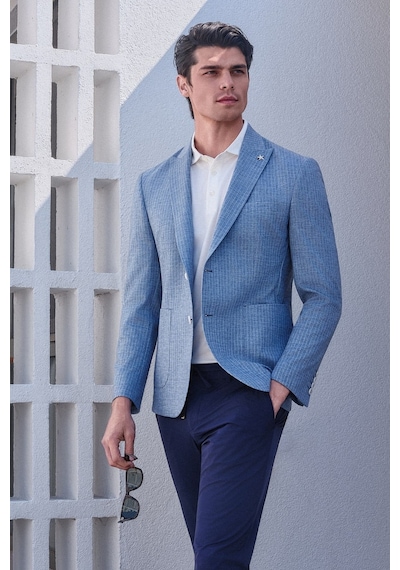 İmza Yan Cep Slim Fit Jogger Pantolon 1003260166 Açık Lacivert