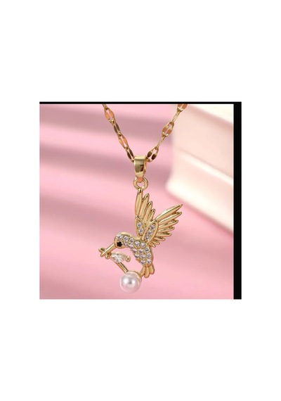 Faux Pearl Zirkonya İşlemeli Ve İnci Detaylı Şık Altın Sarısı