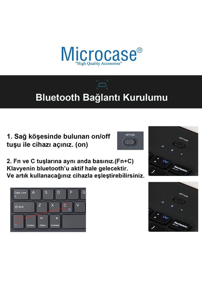 Microcase Apple İpad Air 11 2026 İle Uyumlu Touchpad Bluetooth Klavye + Tablet Standı - Pembe Al5194