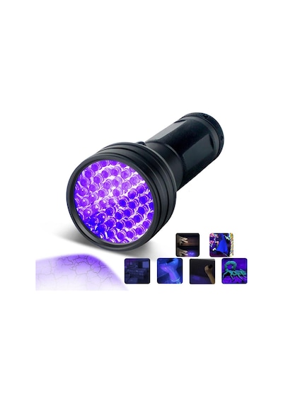 Valkyrie 51 Led Mor Işık Uv El Feneri Ultraviyole Blacklight Siyah