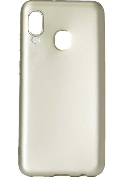Noktaks - Samsung Galaxy Uyumlu A40 - Kılıf Mat Renkli Esnek Premier Silikon Kapak - Gold