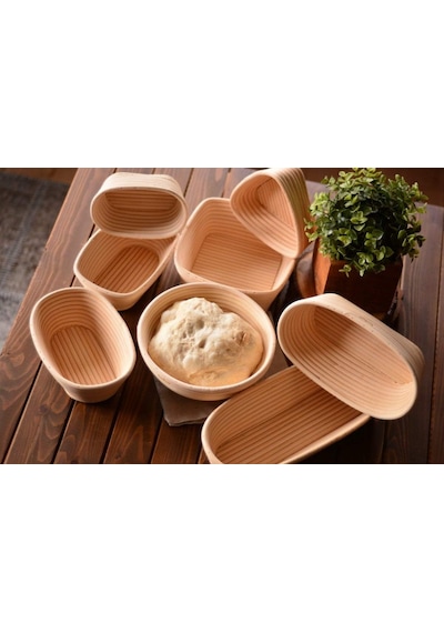 Puder Ekmek Mayalama Sepeti Yuvarlak 22 Cm Çok Renkli