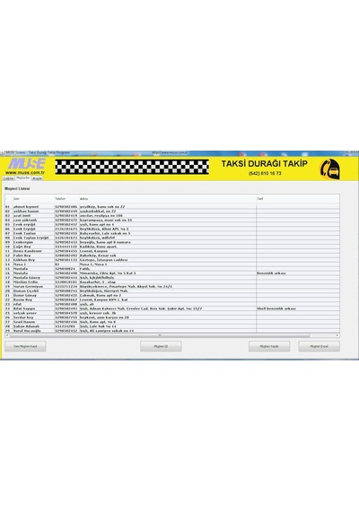 Pyro Taksi Durağı Yazılımı Programı & Caller Id (317628559)