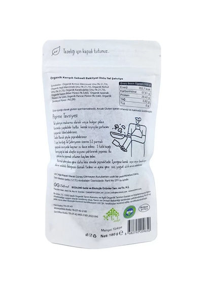 OG natural Organik Karışık Sebzeli Bakliyat Unlu Tel Şehriye 180 G +6 Ay