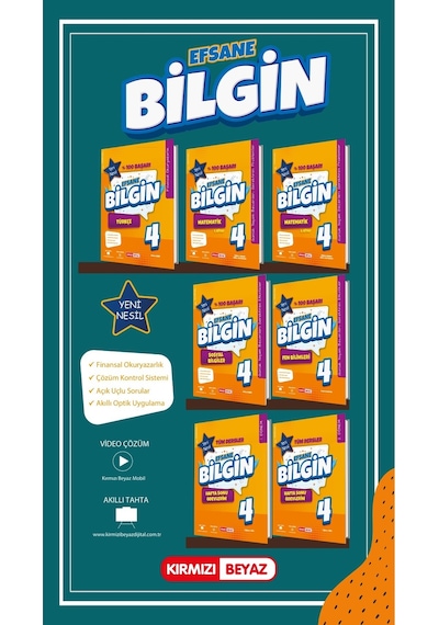 Kırmızı Beyaz 4. Sınıf Efsane Bilgin Set
