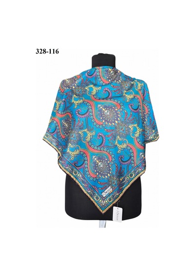 Moonscarfs Moonscarf Soft Pamuk Eşarp Mavi 328-116 Çok Renkli