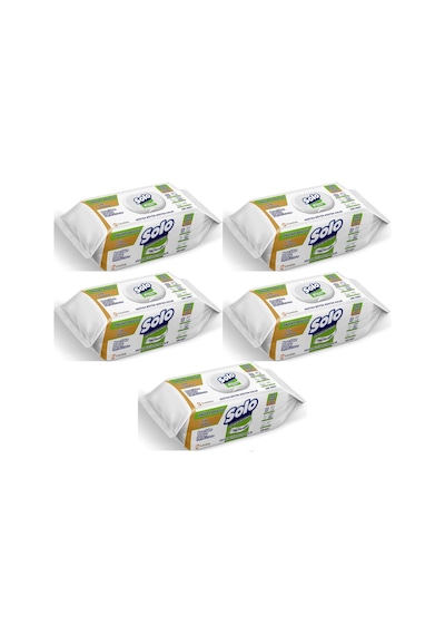 Solo Yüzey Temizlik Havlusu - 100 Yaprak Beyaz Sabun Ferahlığı 5'li Set