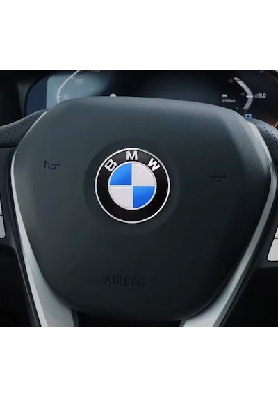 Bmw Mavi Logo Damla Sticker Araba Direksiyon Amblem Damla Sticker Siyah