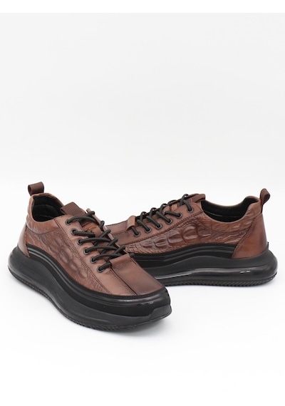 Guja 23k504 Kahve Hakiki Deri Air Taban Erkek Sneakers