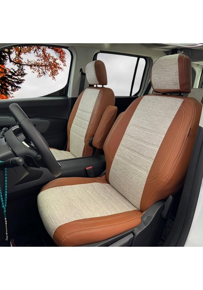 Opel Combo Uyumlu Araca Özel Oto Koltuk Kılıfı 158559 Taba-bej