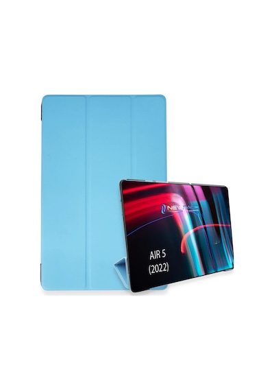 Uray Store Apple iPad Uyumlu Air 5 2022 Kılıf Tablet Smart Kılıf - Açık Mavi Arka Kapak
