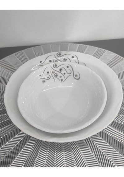 Porland Porselen Yakamoz 12 Parça 6 Kişilik Tabak Set Tabakvekase