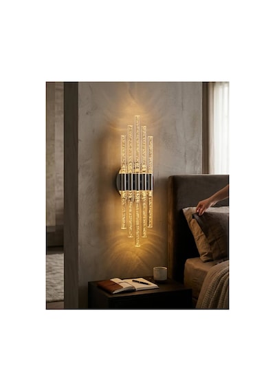 Bhbackhome Aura Medium 39 Cm Modern Tasarım Led Aplik - Duvar Lambası - Gümüş - Günışığı Gümüş Günışığı Led