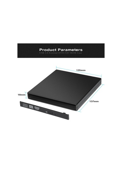 Ancheyn USB Sata 12.7 mm DVD RW Writer Kutusu External Harici Caddy Kutu 5115
