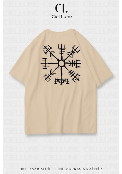 Nevermind Unisex Kadın Erkek Viking Pusula Vegvisir Baskılı Özel Tasarım Ov Bej Nevermind Unisex Kadın Erkek Viking Pusula Vegvisir Baskılı Özel Tasarım Ov Bej