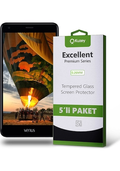 Vestel Uyumlu Venüs V4 Ekran Koruyucu Cam 5 Adet Ekonomik Paket (541371461)