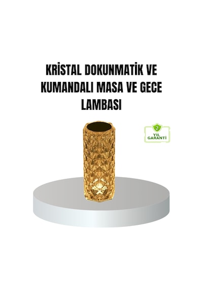 Kristal Rgb Led Li Kumandalı Masa Ve Gece Lambası Renkli Işık Modlarıyla Şık Dekoratif Aydınlatma Çok Rnekli