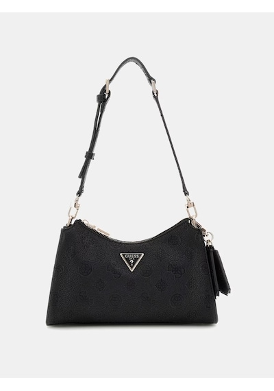 Guess Cresıdıa Top Zıp Shoulder Bag Deesa Logo Cnvrtble Pg934918 Siyah