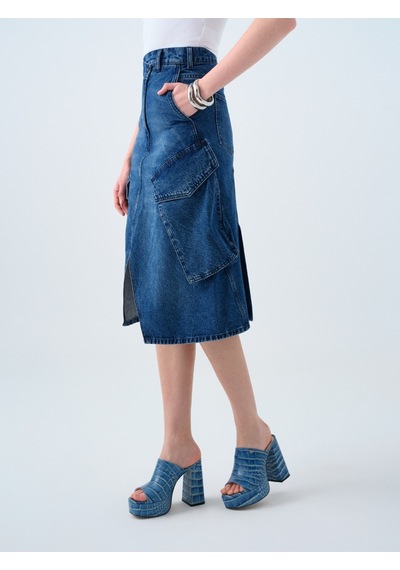 Regular Fit Kadın Etek Denim