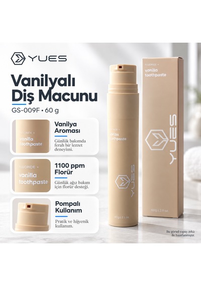 Yues Vanilya Aromalı Florürlü Pompalı Diş Macunu 60 G Gs-009f Beyazlatma