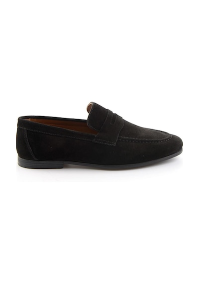 Siyah Hakiki Deri Erkek Loafer Ayakkabı E01594456402 Siyah