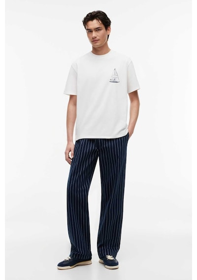 Tommy Hilfiger Tjm Rlx Saılboat Ss Tee Erkek Beyaz T-shirt - Dm0dm23184