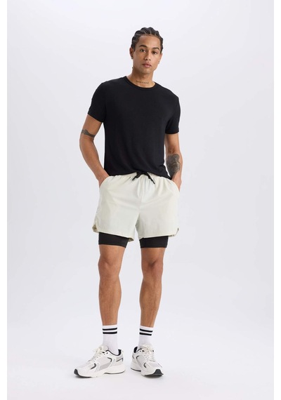 DeFactoFit Slim Fit Dar Kesim Sporcu Taytlı Şort E2759AX25SMBG810