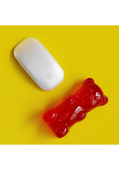 Mustard Gummy Bear Mouse Bilek Desteği - Kırmızı