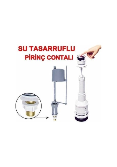 Klozet Sifon Basmalı Rezervuar İç Takım Su Tasarruflu Lisinya Beyaz
