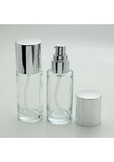 Krem Ve Losyon Şişesi 50 Ml 2 Adet Boş Şeffaf Gri Kapaklı