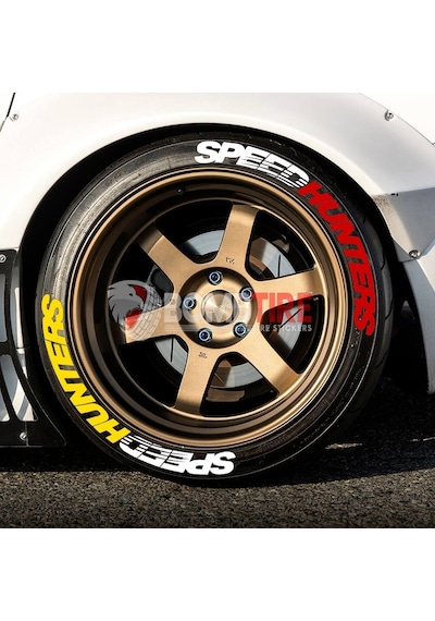 Speed Hunter Lastik Yazısı 2.5 Cm Ürün 4 Adet Solmaz Araç Motorsiklet Lastik Stiker Etiket
