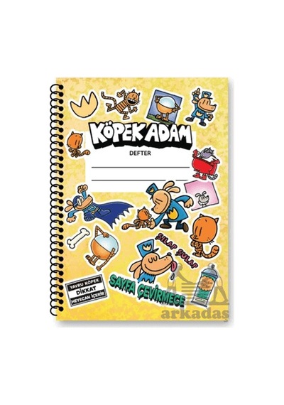 Köpek Adam Kareli Defterler Altın Kitaplar