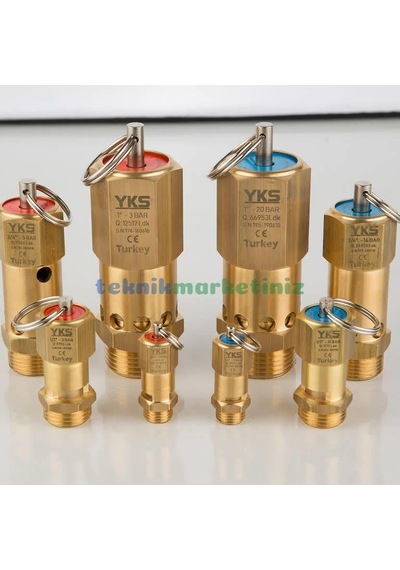 1/4" 9 Bar Sabit Basınçlı Mühürlü Yks Ce Belgeli Emniyet Ventili