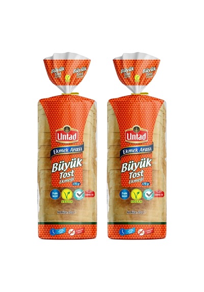 Untad Büyük Tost Ekmeği 670 Gr X 2 Adet