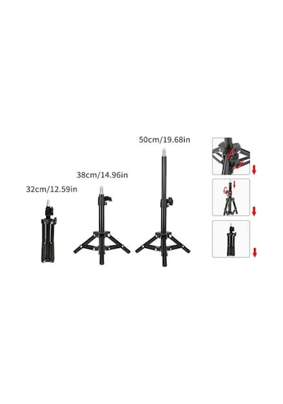Youtuber 10 Inç Led Tripod Işıklı Telefon Tutucu Makyaj Işığı Ring Light