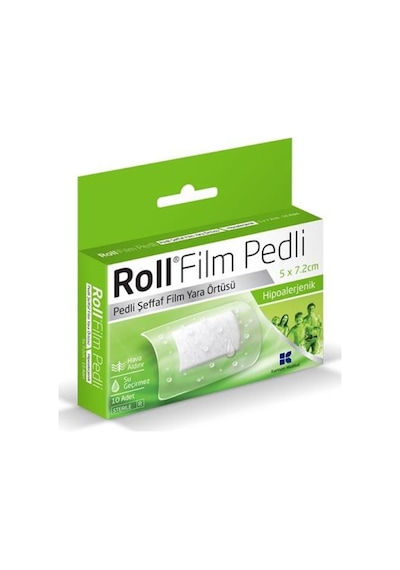 Roll-N-Go Roll Film Pedli 5X7.2 Cm 10Lu Steril Yara Örtüsü Su Geçirmez
