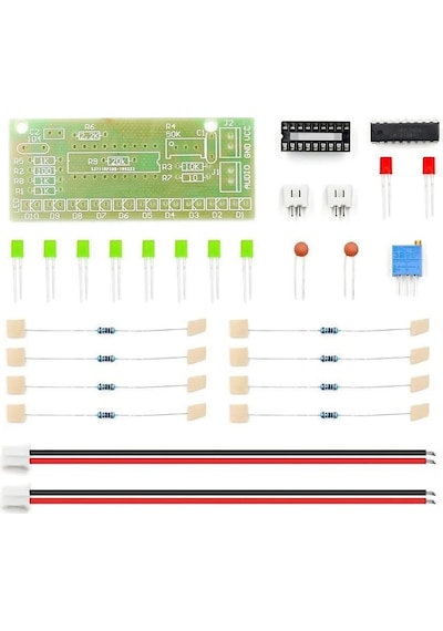 LM3915 10 Led Vumetre Kit DIY Led Elektronik Ses Müzik Demonte