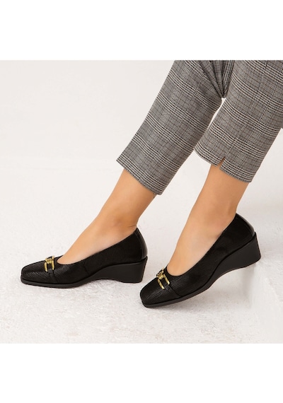 Relax Anatomic Kadın Hakiki Deri Siyah Comfort Ayakkabı 611 E6156-123 Byn Ayk Y22 Black Siyah