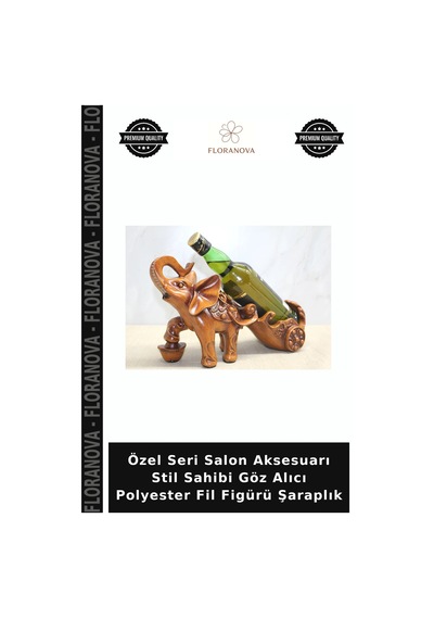 Özel Seri Salon Aksesuarı Stil Sahibi Göz Alıcı Polyester Fil Figürü Şaraplık