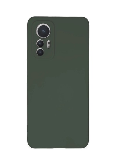 Xiaomi Mi 12 Lite Kılıf Nano İçi Kadife Silikon - Koyu Yeşil Koyu Yesil