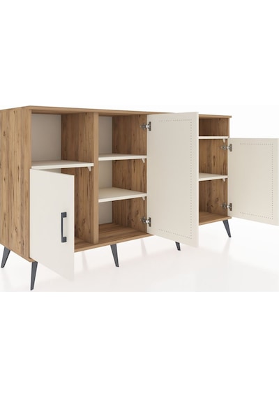 Hyperion Konsol 5 Raflı 4 Kapaklı 176x44x99 Çam-aytaşı Çam-aytaşı