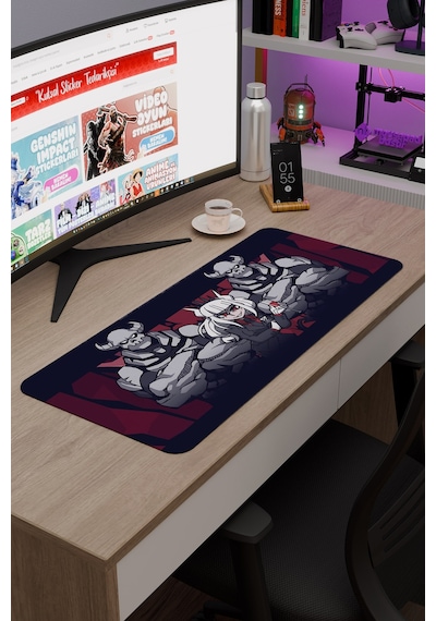 Helltaker Kaymaz Dikişli Kauçuk Oyuncu Mousepad V3 - 70x30 Xl Gaming Mouse Pad Fare Altlığı