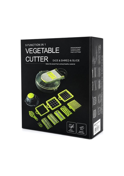 Vegetable Cutter Hazneli 9ın1 Çok Fonksiyonlu Sebze Dilimleyici - Kesici - Doğrayıcı Seti Dp-901 Bx40