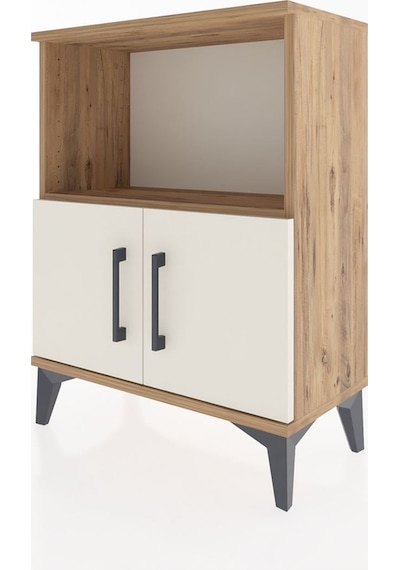 Arges Komodin Tek Raflı Tek Çekmeceli 60x30x80 Çam-aytaşı Çam