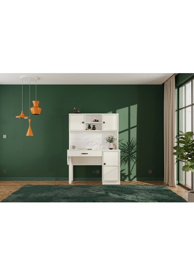 Zeon Kitaplıklı Mdf Çalışma Masası Çok Renkli